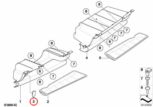 OEM-Blindplatte für das vordere Fach 51457072009 für MINI R50, R53. Originaler MINI.