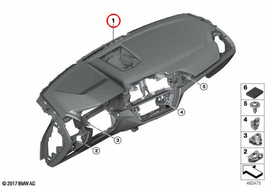 Sensatec dospic con display head-up OEM 51457937974 per BMW G01, G02. BMW originale.