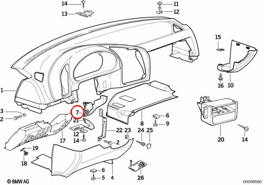 OEM 51458187283 colonna di sterzo per BMW E36. BMW originale.