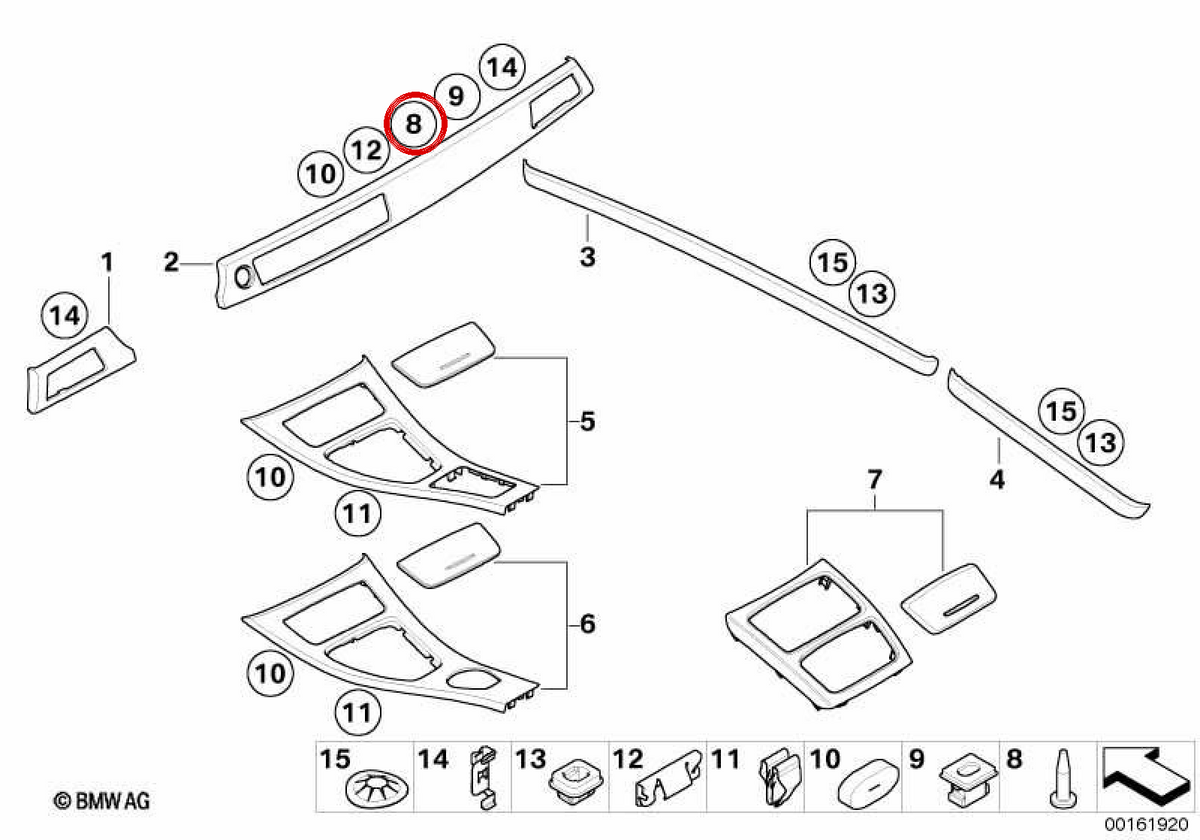 Perno D=6X25 OEM 51458266808 para BMW Serie 3 E46, E90, E92, Serie 5 E60, E61, Rolls-Royce Ghost RR4… y más. Original BMW.