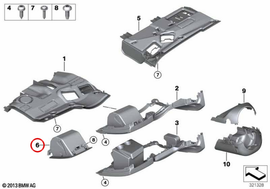 Porta-luvas do painel do lado do motorista OEM 51459188701 para BMW E89. BMW genuíno.