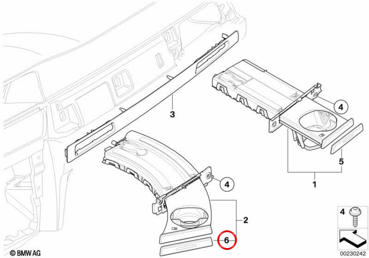 Rechte Formteile OEM 51459229103 für BMW E92, E93. Original BMW.