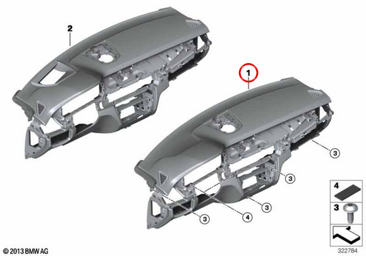 OEM 51459298598 Pluser per BMW F15. BMW originale.