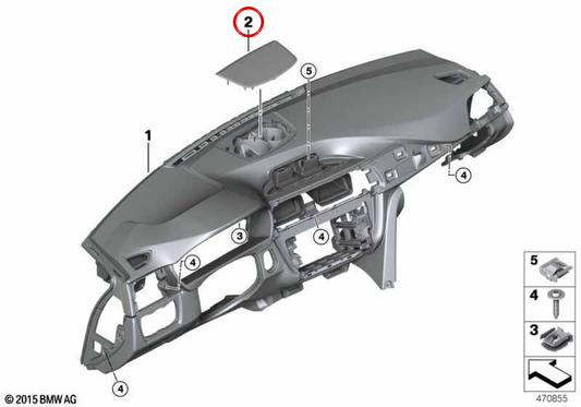 Altoparlante centrale OEM 51459381044 per BMW F30, F31, F34, F80, F32, F33, F36, F82, F83. BMW originale.