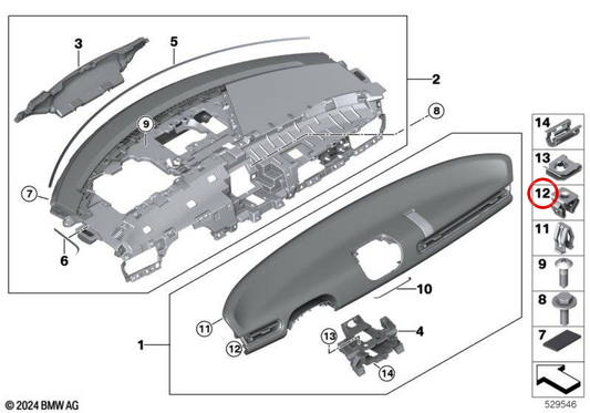Écrou de fixation OEM 51459637966 pour Mini Cooper E, Cooper SE, JCW E, Aceman E ... et plus. Mini d'origine.