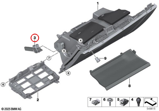 OEM 51459639697 Handschuhcomputer für BMW U06, U11, U10. Original BMW.