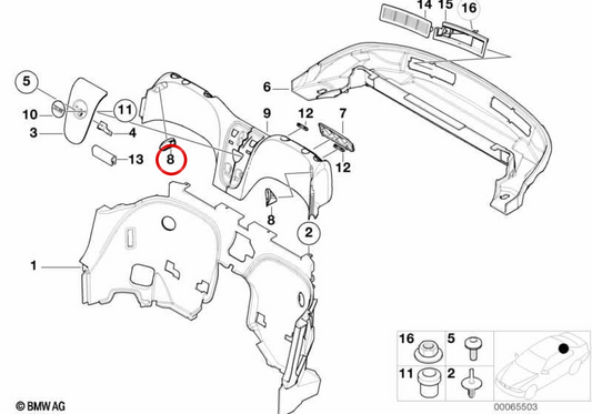 Output EMPLelector Cintura destra OEM 51467002476 per BMW E52. BMW originale.