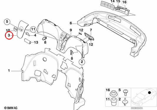 Cubierta embellecedora para protección antivuelco OEM 51467002491 para BMW E52 (Z8). Original BMW.
