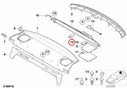 Embellere interno OEM 51467016804 per BMW E46. BMW originale.