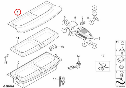 LOWER TRAY OEM 51467054997 FOR BMW E46. Original BMW.
