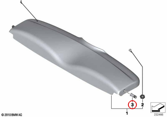 Pin with rubber sleeve OEM 51467295501 for MINI R56, R56 LCI. Original MINI.