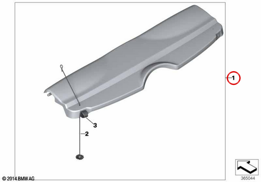 Parte inferior do tanque OEM 51467319125 para MINI F55, F55 LCI. MINI originais.