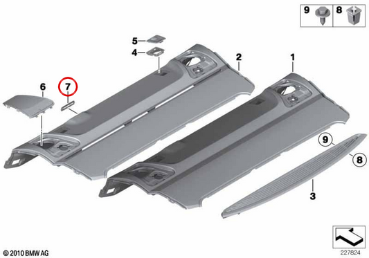 Emplane -Out -Ausgang 51469173448 für BMW F10, F06. Original BMW