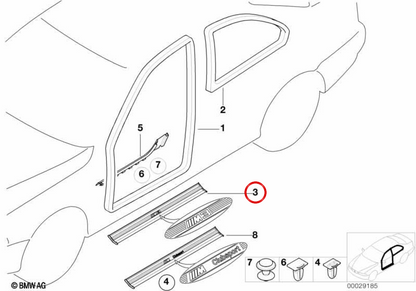 Morma anteriore OEM 51472252280 per BMW E36. BMW originale.