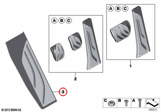 Reposapiés M Performance OEM 51472458410 para BMW G05, G06, G07. Original BMW.