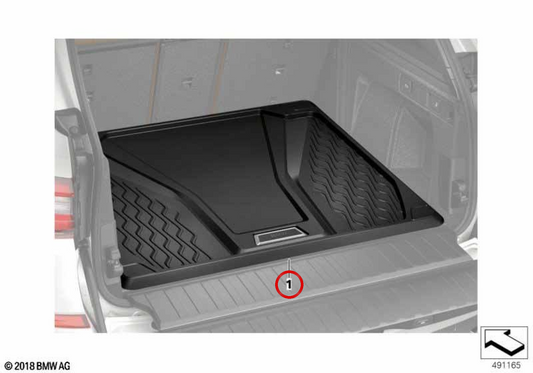 MATTO MAMPATO PER TRUNK OEM 51472458567 per BMW X5 G05, X5 M F95, X5L G18 LCI ... e altro. BMW originale.