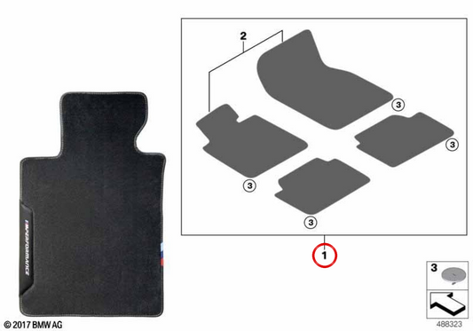 Meport Places OEM 51472467898 für BMW F48, F39. Original BMW.
