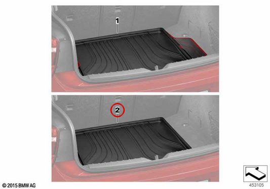 Tapete de cobertura de bagageira OEM 51472473481 para BMW Série 2 Active Tourer (F45). BMW genuíno.