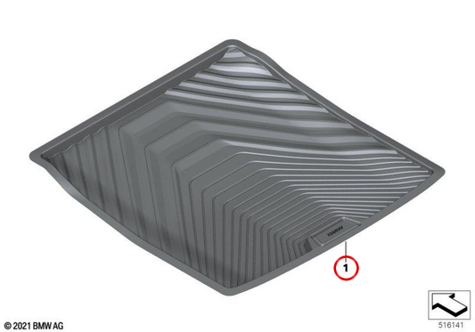 Tapete de porta-malas OEM 51472475282 para BMW G26 (Série 4 Gran Coupe). BMW genuíno