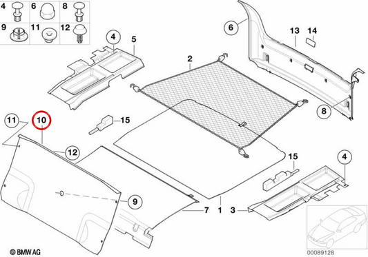 OEM 51472497180 Coperchio di fratellanza per BMW E39. BMW originale.