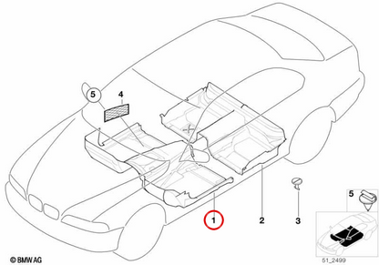 Vorderer unterer Coader OEM 51472698227 für BMW E39. Original BMW.