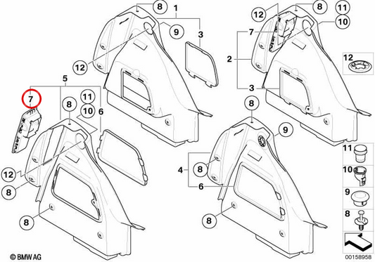 Trunk liner OEM 51472752257 for MINI R56, R56 LCI. Original MINI.