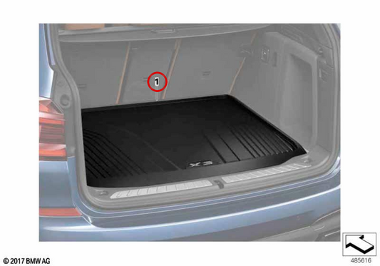 OEM-Kofferraummatte 51475A20680 für BMW X3 G01, X3 M F97 und X3 G01 LCI. BMW Original