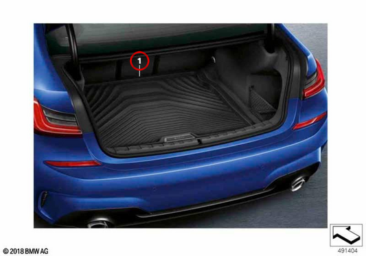 Tapete de bagageira moldado para BMW Série 3 G20, G20N (OEM 51475A8D4D1). BMW genuíno.
