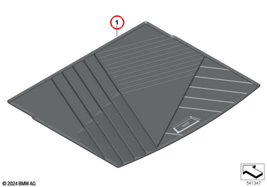TRUNK RIGID TRUNK (PHEV) OEM 51475B3C4F3 per plug BMW G20 -in Hybrid. Impermeabile, non slitta e personalizzata per proteggere il bagagliaio. BMW originale.
