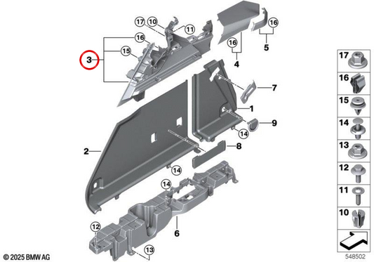 Linke laterale Beschichtung des OUUDUS OEM 51476926695 für BMW x3 E83. Original BMW.