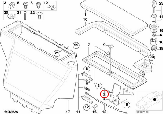 OEM GNA Hinger Pield 51477007053 per BMW E52. BMW originale.