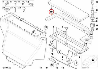 OEM 51477011235 left storage box for BMW E52. Original BMW.