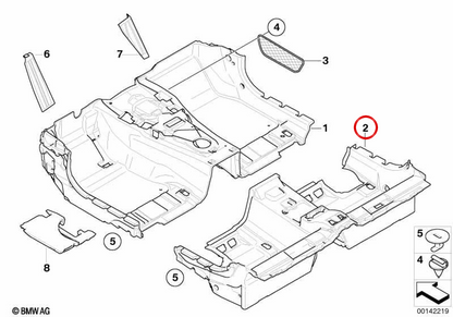Lower rear coating OEM 51477073767 for BMW E63, E64. Original BMW.