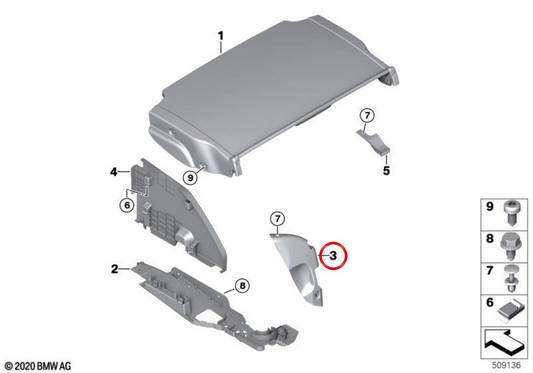 EMBELLECADOR OEM 51477284167 left exhaust pipe for BMW F33, F83. Original BMW.