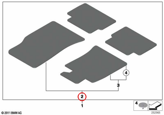 Juego de alfombrillas delanteras velours negro OEM 51477324823 para MINI R56, R56 LCI, Clubman R55, Cabrio R57, Coupé R58, Roadster R59... y más. Original MINI.