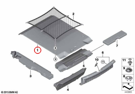 OEM 51477348304 trunk tray for BMW F30. Original BMW.