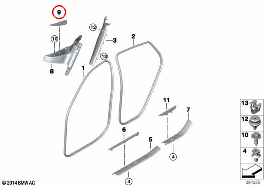 OEM Right Carper 51477369576 für BMW F16. Original BMW.