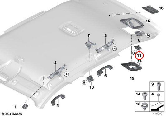 OEM 51477378630 Rear Rear Separation Network For BMW F48. Original BMW.