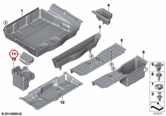 Evelolecedora Gride OEM 51477385486 per BMW F16, F86. BMW originale.
