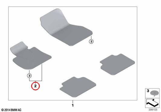 MACKERY TAPOPE CONDUCTEUR côté OEM 51477390346 pour BMW F45 et F46. Compatible avec les modèles 214D, 216d, 216i, 218d. Couleur anthracite BMW originale.