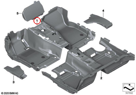 Vorderer unterer Coader OEM 51477943349 für BMW G20, G21. Original BMW.