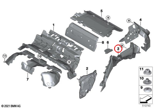 Ruota posteriore destro Acoustica OEM 51477948332 per BMW IX (I20). BMW originale.