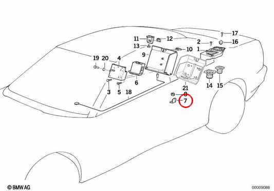 OEM 51478108407 Support gauche pour BMW E31. BMW d'origine.