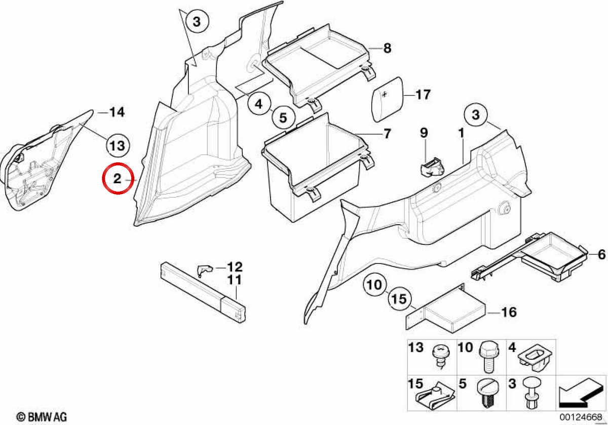 OEM Right Trim Panel 51478212400 für BMW E46. Original BMW.