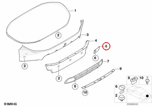 OEM du voyant arrière gauche 51478241089 pour BMW E52 Z8. BMW d'origine.