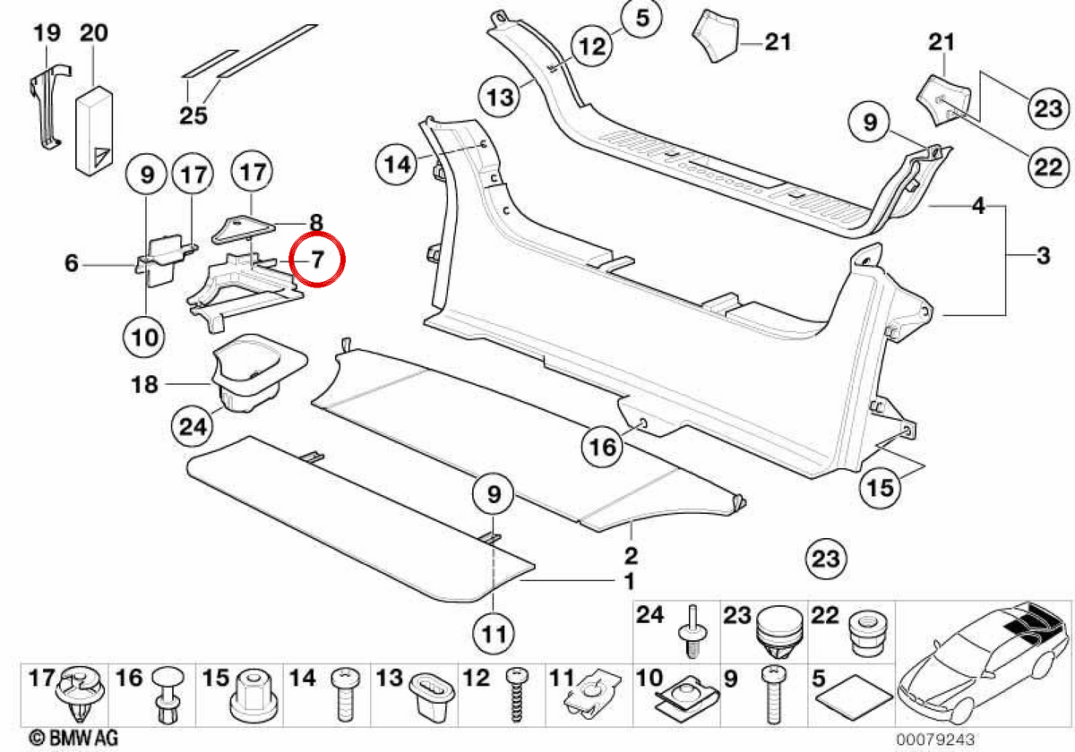 OEM 51478399263 Supporto a sinistra per BMW E36 e Z3. BMW originale.