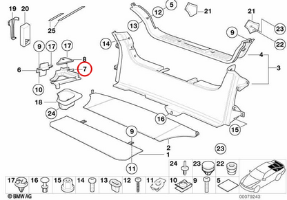 OEM 51478399263 Supporto a sinistra per BMW E36 e Z3. BMW originale.