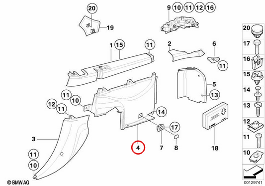 OEM 51478400119 Links vordere Stiefelbeschichtung für BMW E36 und Z3. Original BMW.