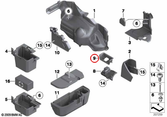 Couverture d'Embelledora gauche OEM 51479140791 pour BMW Z4 E89. BMW d'origine.