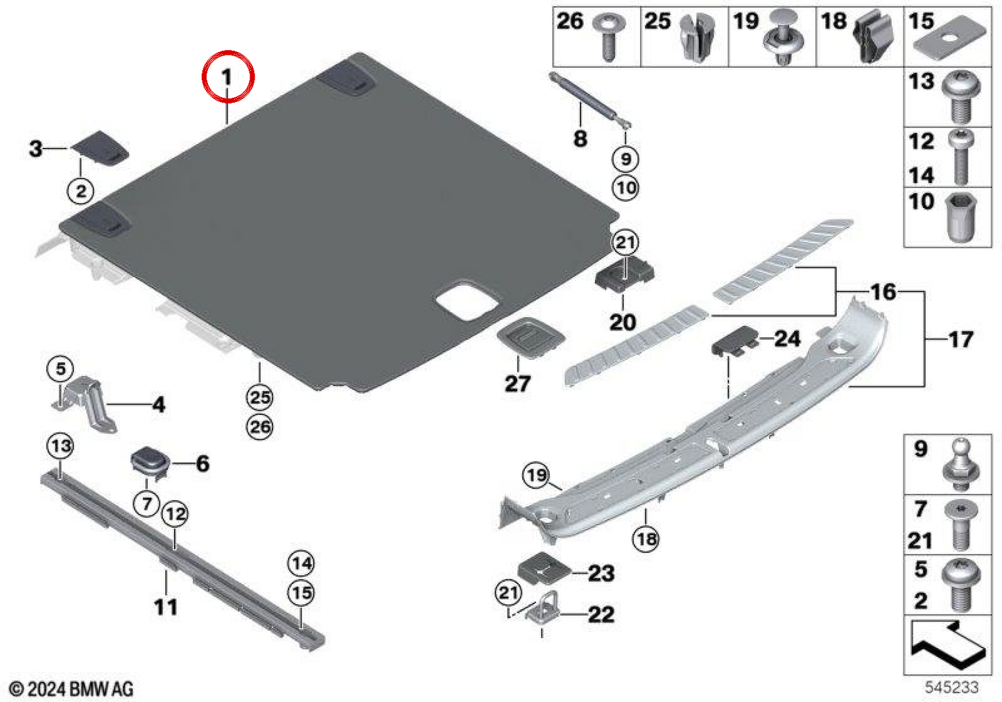 OEM 51479462948 Trunk BMW originale.